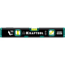 KRAFTOOL KOMPAKT-300, 300 мм, усиленный профиль, с зеркальным глазком, компактный магнитный уровень (34784)