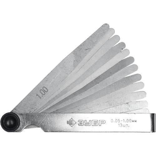 ЗУБР 13 шт, 0.05 - 1 мм, набор автомобильных щупов (4325-H13)