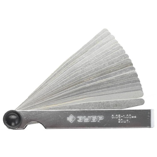 ЗУБР 20 шт, 0.05 - 1 мм, набор автомобильных щупов (4325-H20)