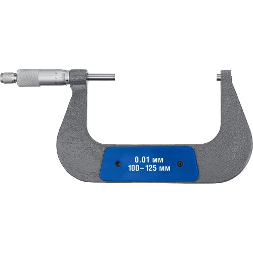ЗУБР МК 125, 100 - 125 мм, гладкий механический микрометр, Профессионал (34480-125)