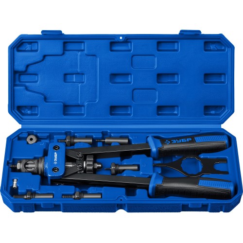 ЗУБР Р-М10, М3 - М10, резьбовой двуручный заклепочник в кейсе, Профессионал (31056)