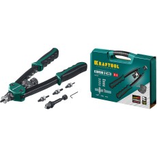KRAFTOOL Combo2-M10, 2 вида заклёпок, комбинированный двуручный заклепочник в кейсе (31181)