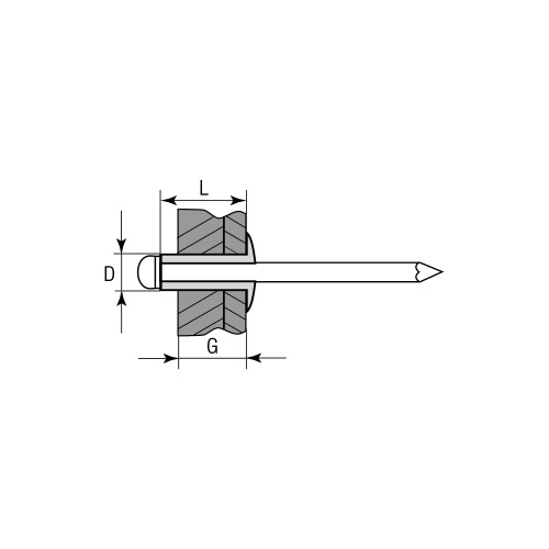 KRAFTOOL Inox, 6.4 x 12 мм, 250 шт, нержавеющие заклепки (311705-64-12)