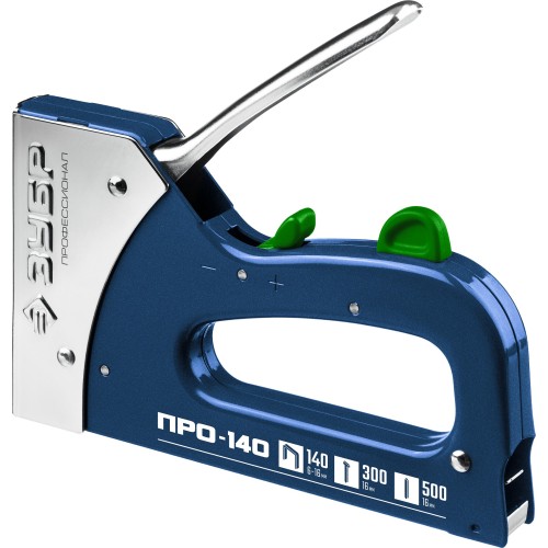 ЗУБР Про-140, тип 140 (G/11/57) 20GA (6 - 16 мм)/300/500, стальной рессорный степлер, Профессионал (4-31573)