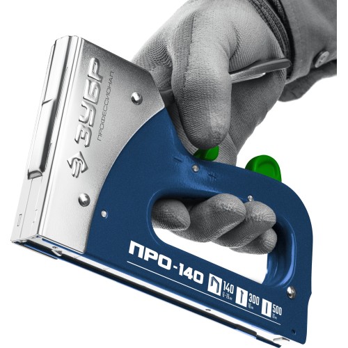 ЗУБР Про-140, тип 140 (G/11/57) 20GA (6 - 16 мм)/300/500, стальной рессорный степлер, Профессионал (4-31573)