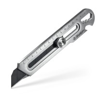 ЗУБР Терминатор-25, 25 мм, цельнометаллический нож с винтовым фиксатором, Профессионал (09186)