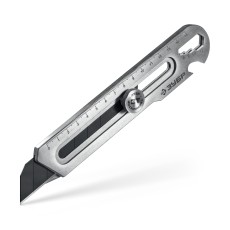 ЗУБР Терминатор-25, 25 мм, цельнометаллический нож с винтовым фиксатором, Профессионал (09186)