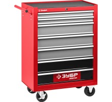 ЗУБР 680 х 330 х 880 мм, инструментальная тележка с 7 ящиками (38905-7)