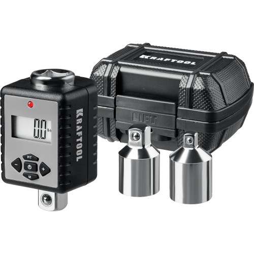 KRAFTOOL GRAND, 1/2″, 40 - 200 Н·м, динамометрический адаптер с переходниками (64044-200)