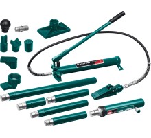 KRAFTOOL 10 т, в пластиковом кейсе, набор для правки кузова (43435-10)