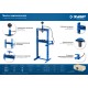 ЗУБР ПГН-20, 20 т, гидравлический пресс с гидронасосом и манометром, Профессионал (43072-20)