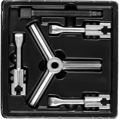 ЗУБР внешний d 30 - 130 мм, внутренний d 70 - 180 мм, раздвижной трехзахватный съемник, Профессионал (43312-180-090)