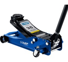 ЗУБР X90, 3.5 т, 100 - 533 мм, универсальный подкатной гидравлический домкрат для СТО, Профессионал (43054-3.5)