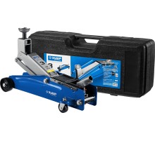 ЗУБР Т-77, 3 т, 192 - 533 мм, подкатной домкрат с высоким подъемом в кейсе, Профессионал (43055-3-K)