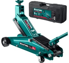 KRAFTOOL SUV, в кейсе 3 т, 190 - 530 мм, подкатной домкрат с высоким подъемом (43458-3-K)