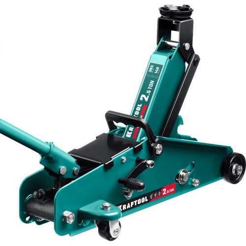 KRAFTOOL S-PIN, 2.5 т, 140 - 385 мм, подкатной домкрат с увеличенным подъемом и фиксатором (43457-2.5)
