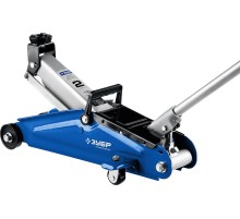 ЗУБР Т-50, 2 т, 130 - 380 мм, подкатной домкрат с увеличенным подъемом в кейсе, Профессионал (43052-2-K)