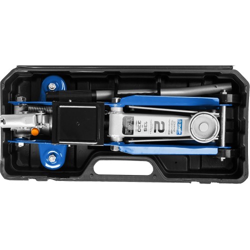 ЗУБР Т-30-K, 2 т, 135 - 330 мм, подкатной гидравлический домкрат в кейсе, Профессионал (43053-2-K)