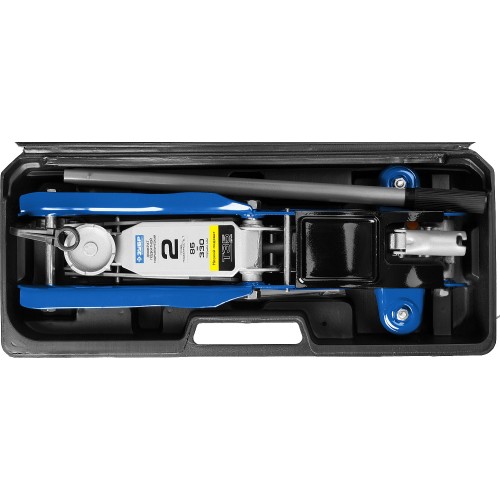 ЗУБР Т-35, 2 т, 85 - 330 мм, подкатной домкрат с низким подхватом в кейсе, Профессионал (43056-2-K)