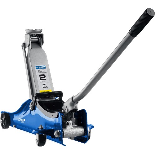 ЗУБР Т-55, 2 т, 80 - 380 мм, подкатной домкрат с увеличенным подъемом и низким подхватом, Профессионал (43058-2)