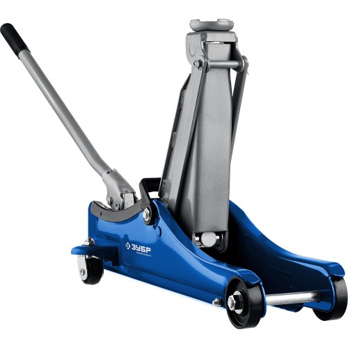 ЗУБР Т-55, 2 т, 80 - 380 мм, подкатной домкрат с увеличенным подъемом и низким подхватом, Профессионал (43058-2)