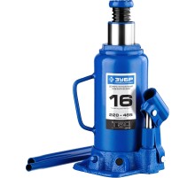 ЗУБР 16 т, 228 - 465 мм, бутылочный гидравлический домкрат, Профессионал (43060-16)