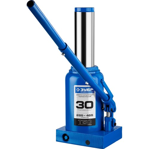ЗУБР 30 т, 285 - 465 мм, бутылочный гидравлический домкрат, Профессионал (43060-30)