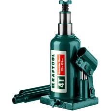 KRAFTOOL DOUBLE RAM, 4 т, 170 - 420 мм, с увеличенным подъемом, двухштоковый бутылочный домкрат (43463-4)