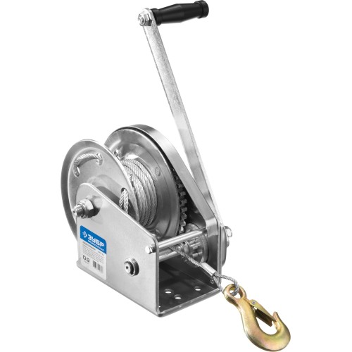 ЗУБР 0.9 т, 8 м, ручная барабанная подъемная тросовая лебедка, Профессионал (43117-0.9)