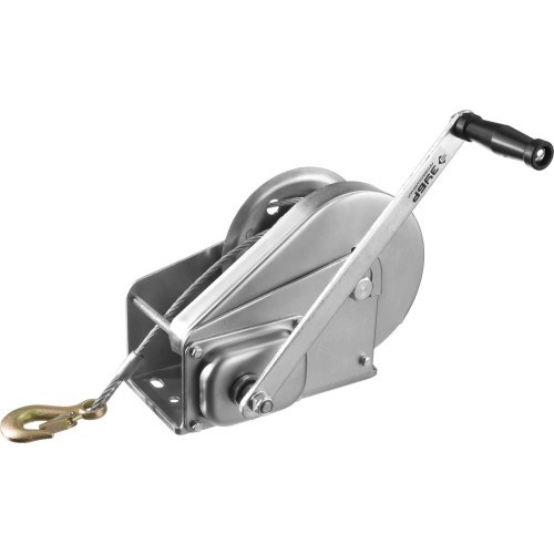 ЗУБР 1.3 т, 8 м, ручная барабанная подъемная тросовая лебедка, Профессионал (43117-1.3)