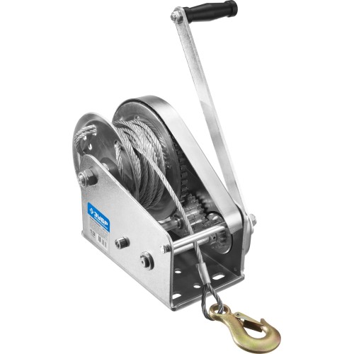 ЗУБР 1.3 т, 8 м, ручная барабанная подъемная тросовая лебедка, Профессионал (43117-1.3)