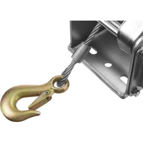 ЗУБР 1.3 т, 8 м, ручная барабанная подъемная тросовая лебедка, Профессионал (43117-1.3)