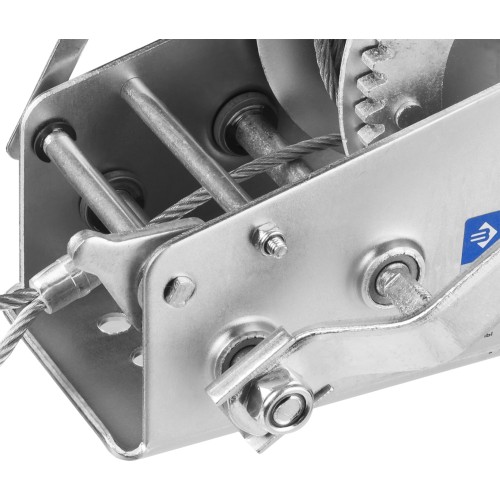 ЗУБР 1.1 т, 8 м, ручная барабанная тяговая тросовая лебедка, Профессионал (43113-1.1)