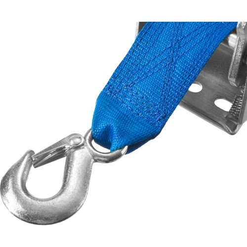 ЗУБР 0.5 т, 8 м, ручная барабанная тяговая ленточная лебедка, Профессионал (43115-0.5)