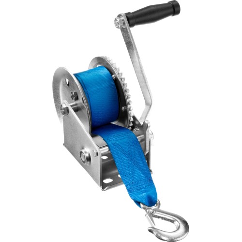 ЗУБР 0.5 т, 8 м, ручная барабанная тяговая ленточная лебедка, Профессионал (43115-0.5)