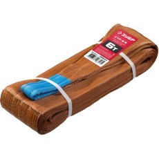 ЗУБР СТП-6/6, коричневый, г/п 6 т, длина 6 м, текстильный петлевой строп (43556-6-6)