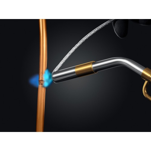 KRAFTOOL KF-9000, с пьезоподжигом на баллон турбо нагрев + 30% 2000°C, Газовая горелка Blue Fire (55510)