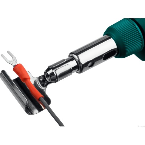 KRAFTOOL SolderGas, 120 K, 30 - 120 Вт, 1300°С, горелка, фен, пьезоподжиг, набор 10 в 1, газовый паяльник (55503-H10)