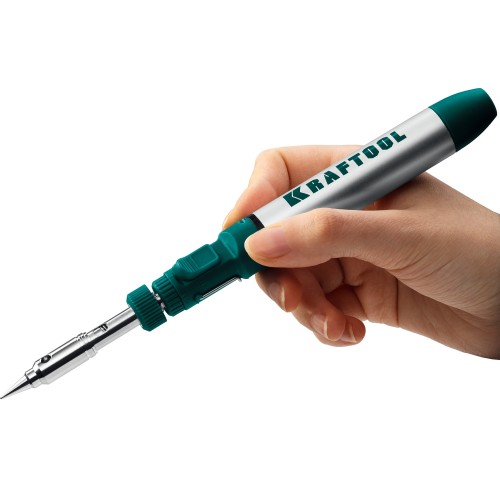 KRAFTOOL SolderGas, 70 B, 30 - 70 Вт, 1300°С, горелка, фен, набор 8 в 1, газовый паяльник (55504-H8)