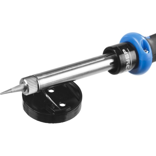 ЗУБР 60 Вт, в наборе: припой + подставка, 2к рукоятка, конус, керамический нагреватель, электропаяльник, Профессионал (55402-60)