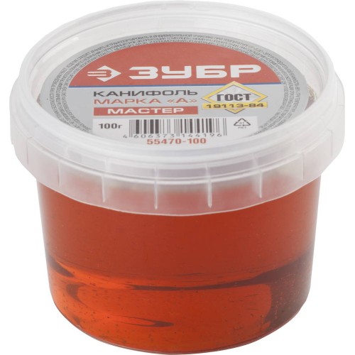 ЗУБР 100 г, нейтральный флюс, канифоль для паяльных работ (55470-100)