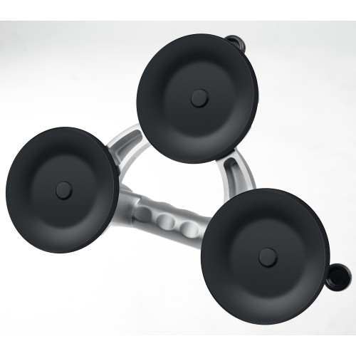 ЗУБР 140 кг, тройной алюминиевый подъемник на присоске, Профессионал (33723-3)