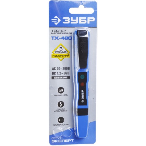 ЗУБР 70 - 250 В, 70 - 1000 В, 145 мм, 3 режима работы, тестер напряжения (45230)