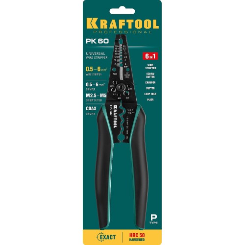 KRAFTOOL PK-60, 0.5 - 6 мм2, многофункциональный стриппер (22658)