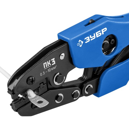 ЗУБР ПК-3, 0.5 - 10 мм2, пресс-клещи для медных наконечников и гильз, Профессионал(45456-3)