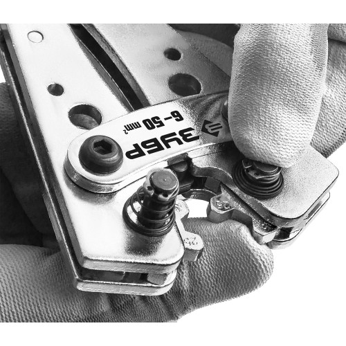 ЗУБР ПКГ-50, 6 - 50 мм2, усиленные пресс-клещи гексагональные для медных наконечников и гильз, Профессионал(45453)