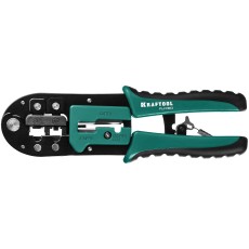 KRAFTOOL RJ-Pro, (RJ45, RJ11,RJ12), универсальный кримпер (22698)