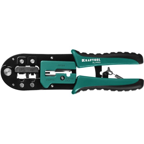KRAFTOOL RJ-Pro, (RJ45, RJ11,RJ12), универсальный кримпер (22698)