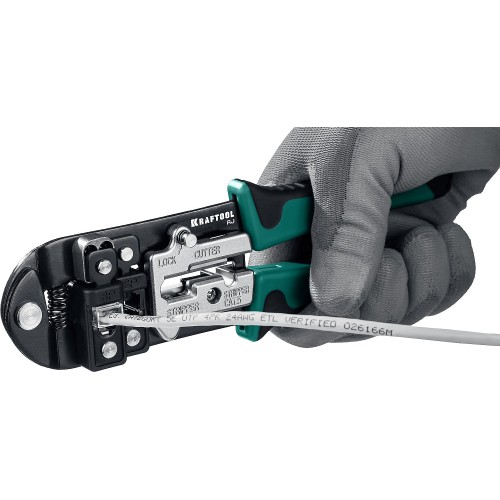 KRAFTOOL RJ, (RJ45, RJ11,RJ12), универсальный кримпер (22699)