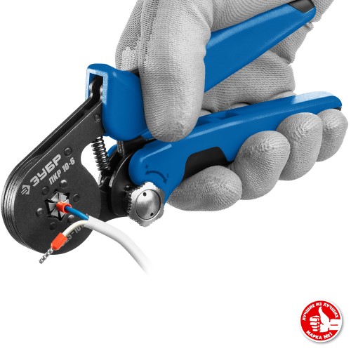 ЗУБР ПКР-10-6, 0.25 - 10 мм2, с шестигранным профилем, мультидиапазонные пресс-клещи, Профессионал (22678)